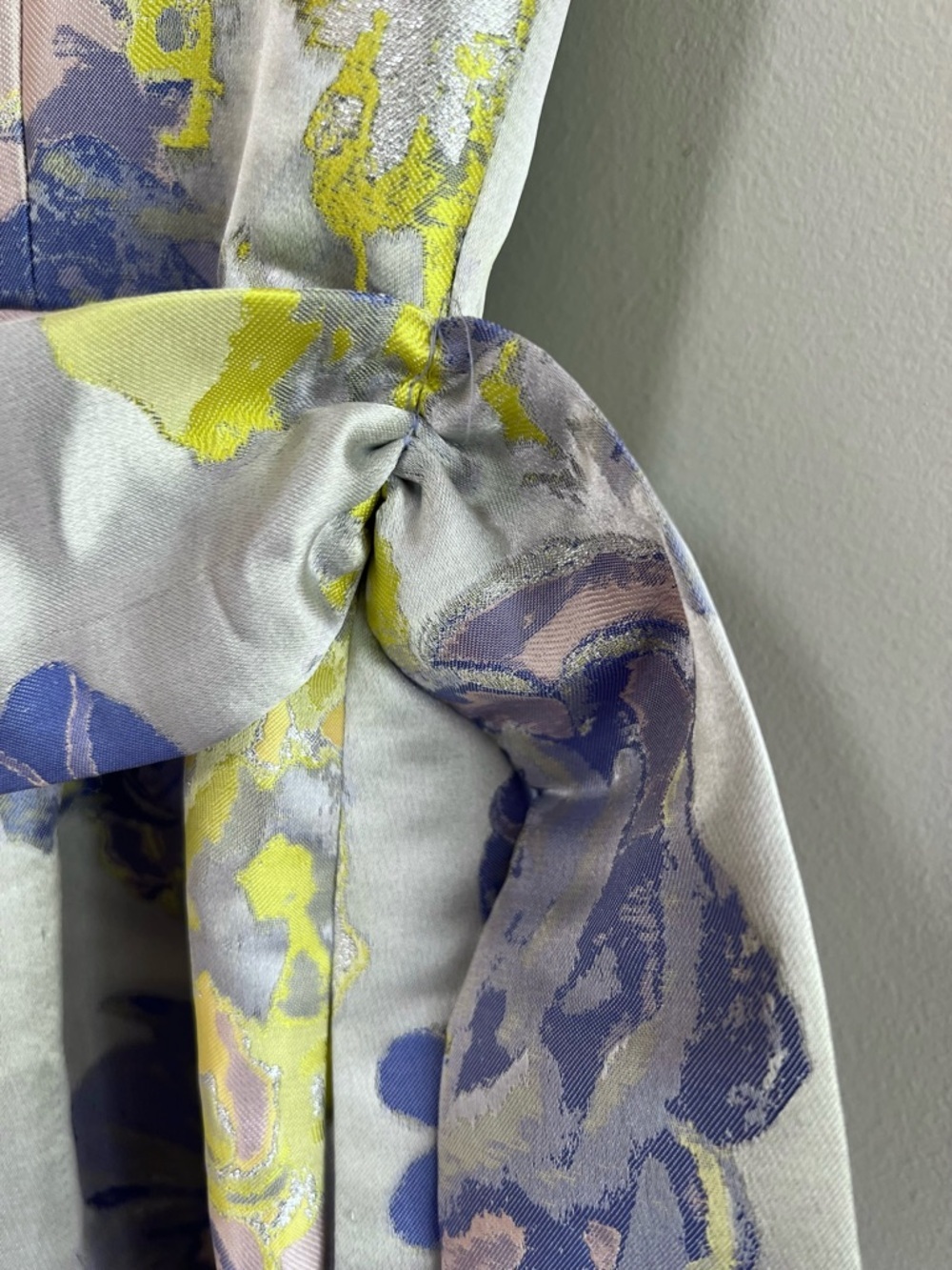 Alex Marie Diana Floral Fancy Party Belted Midi Dress in Yellow/Purple, 4 - Picture 7 of 12